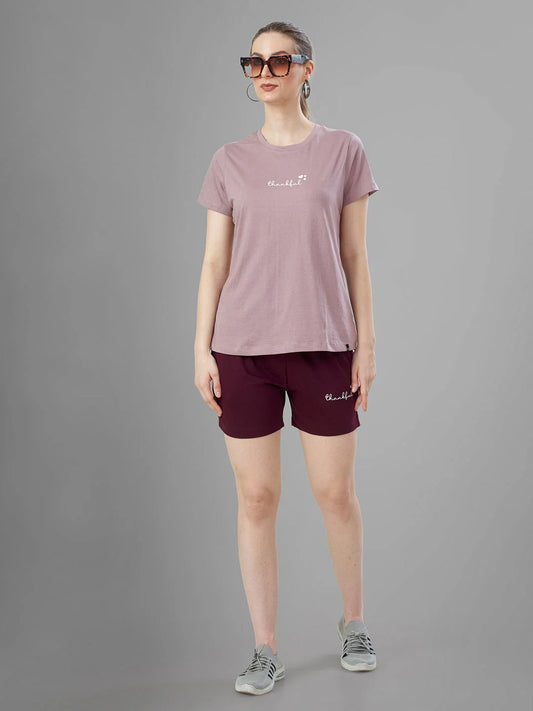 Bronze Cotton Short Night Suit for Women Tittli