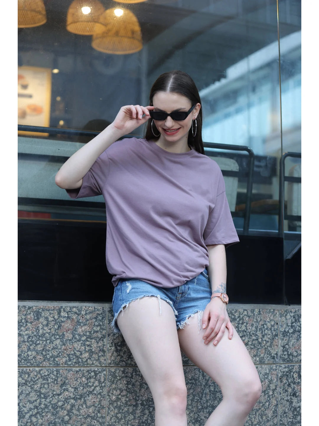 Bronze oversized t shirt for women online tittli