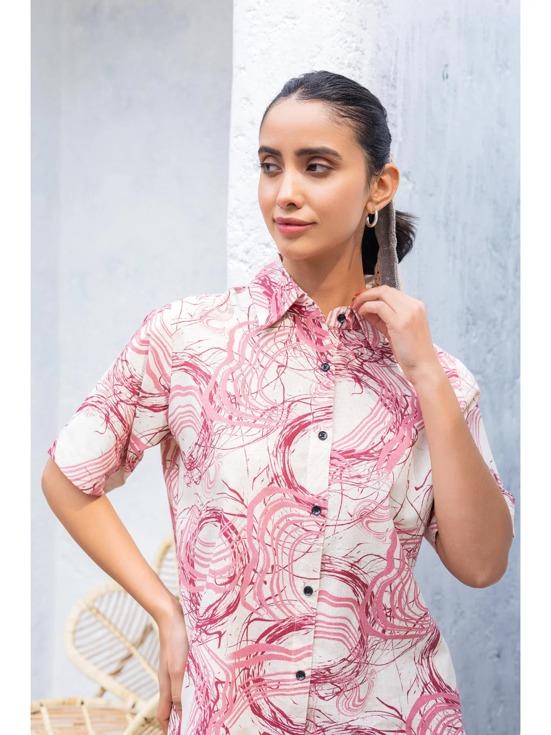 Carrot cotton night suit for women closer view 