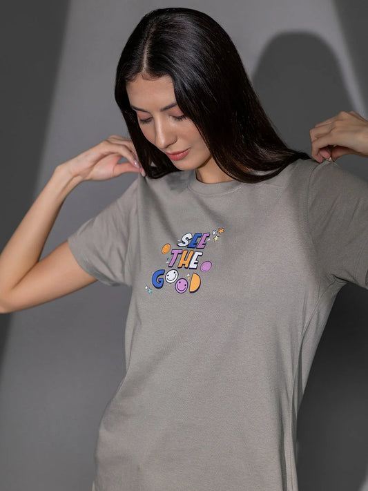 Cool printed t shirts for women Ash STG 
