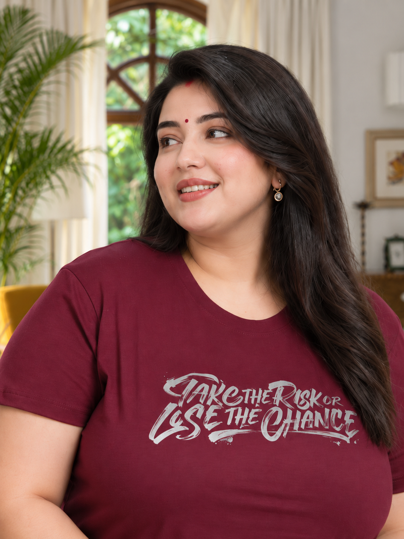 Everyday Comfort Plus Size Long T-Shirt (Wine)