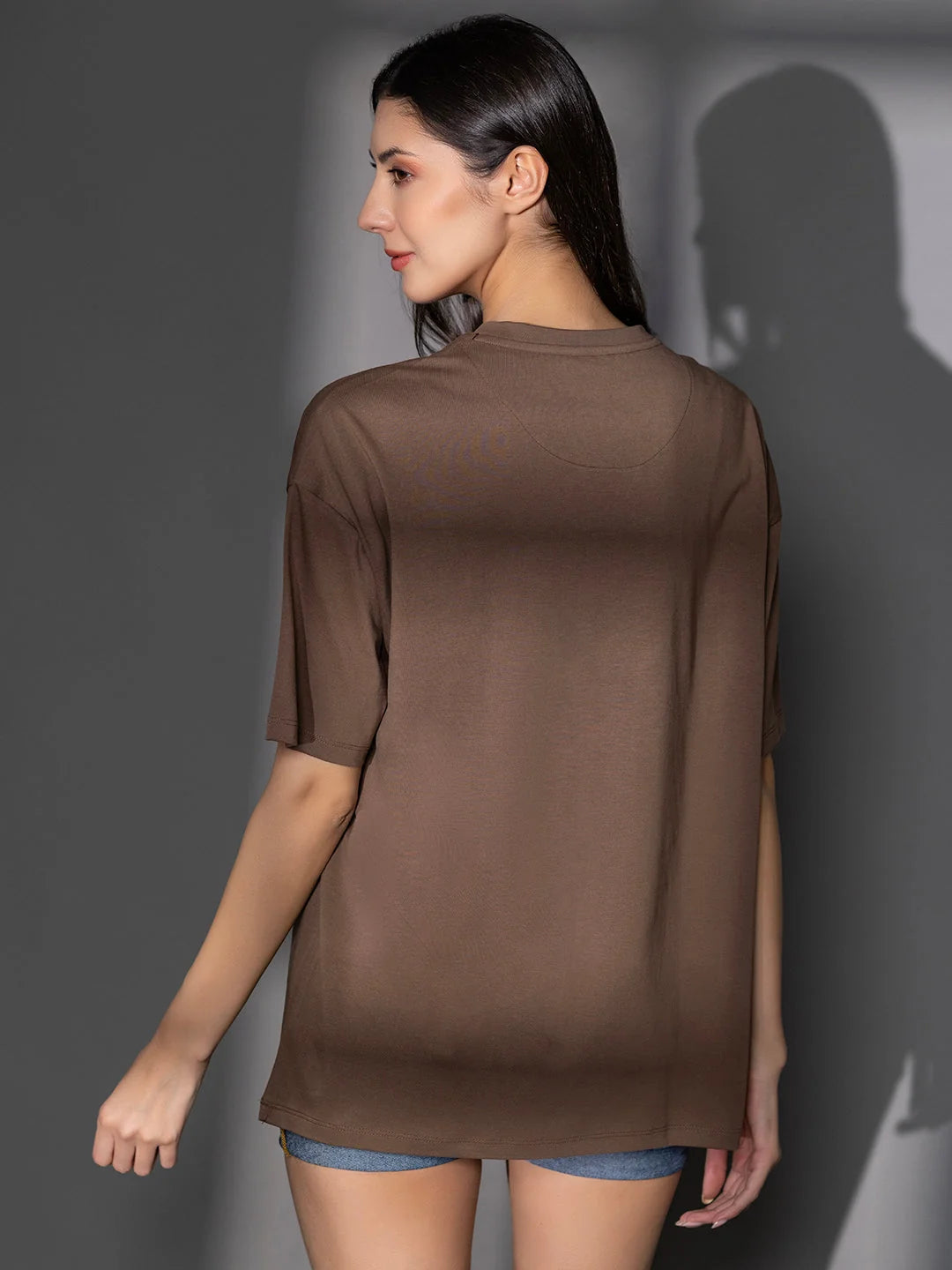 D. Brown Oversized t shirt for women online India Tittli