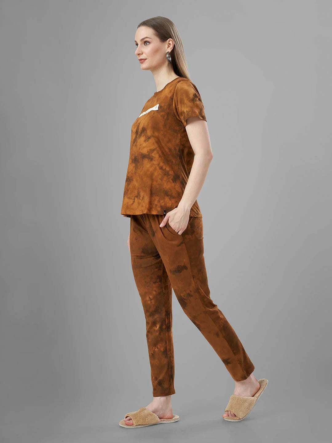 D. Brown night pajama suits for women online 