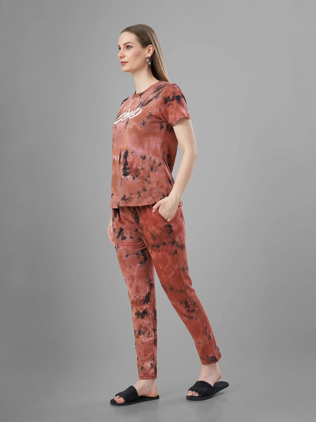 D. Orange night pajama suits for women online 