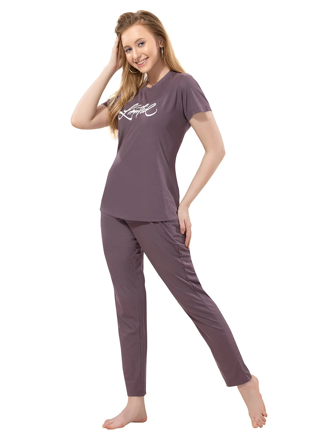 D. Purple pajama t-Shirt night dress for girls Tittli