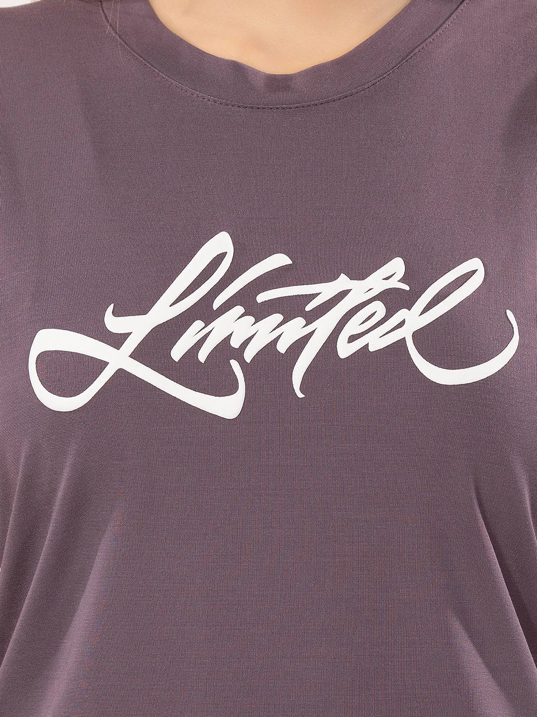 D. Purple pajama t-Shirt night dress for girls closer view