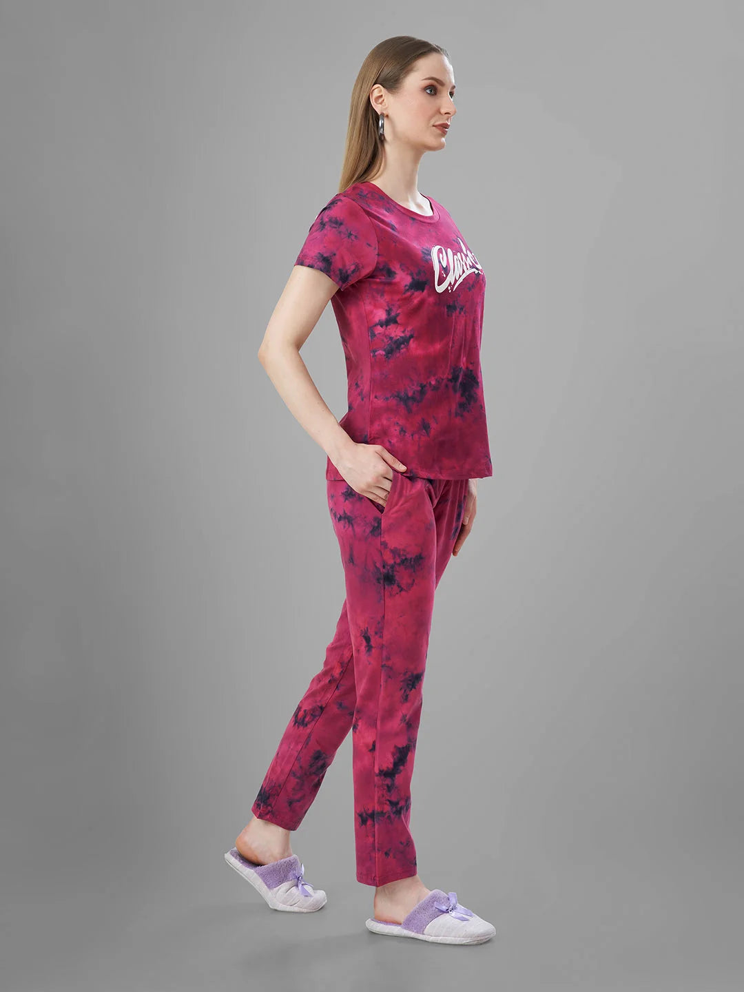 D. Red night pajama suits for women Tittli 