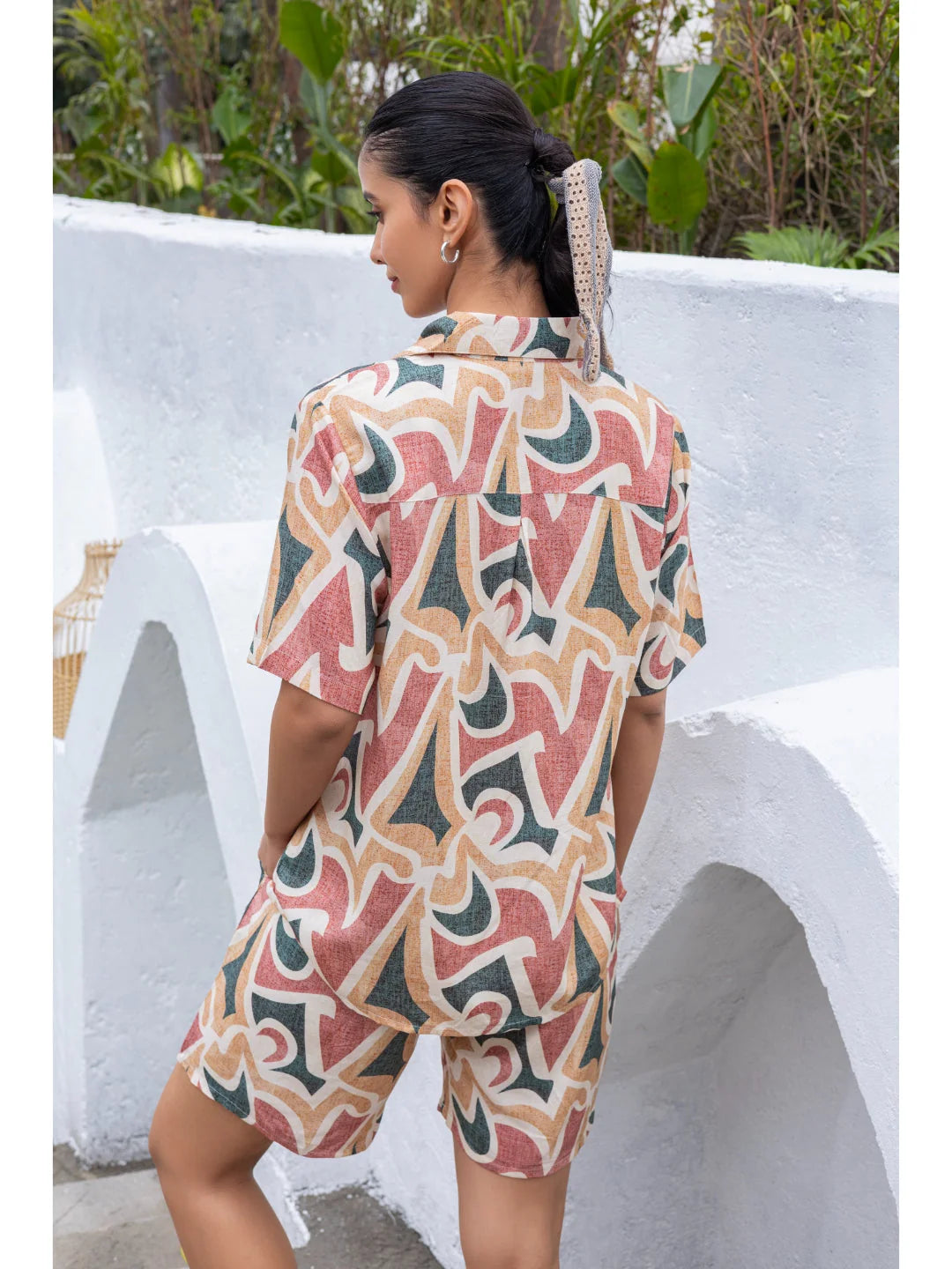 D. Skin ladies night suit back view 