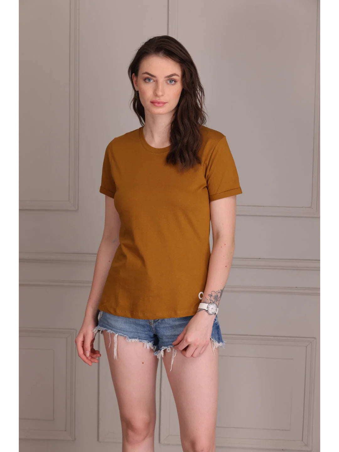 D. Skin plain t shirts for women Tittli 