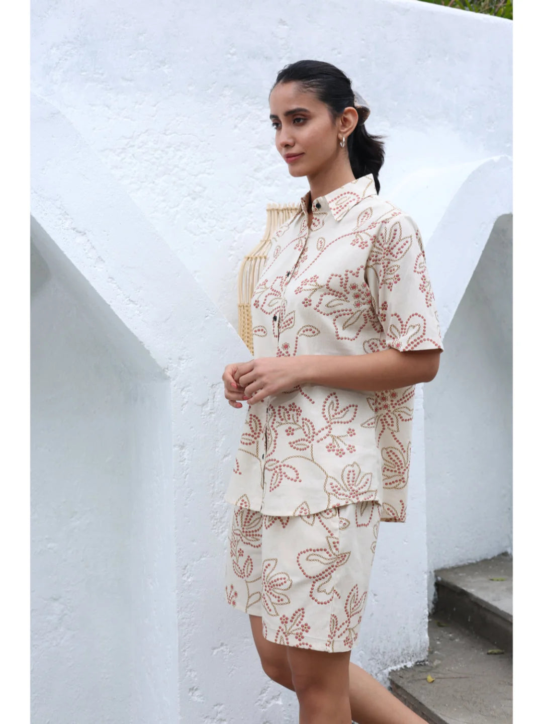 Golden shorts co ord set India 