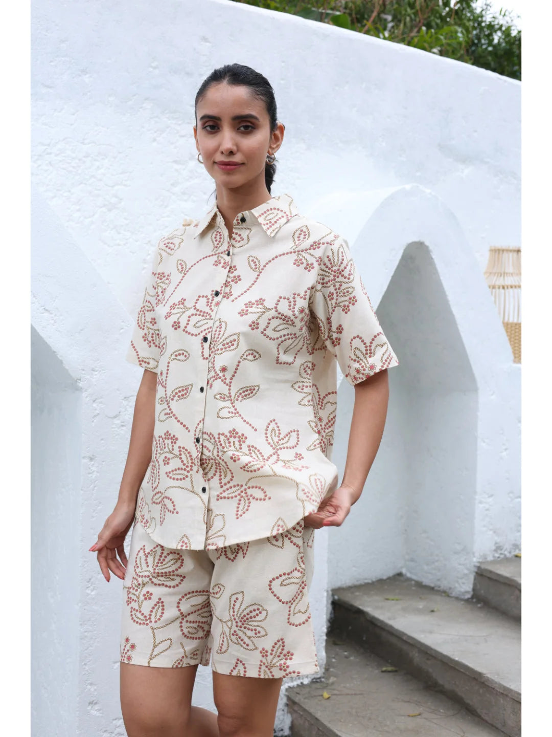 Golden shorts co ord set online 