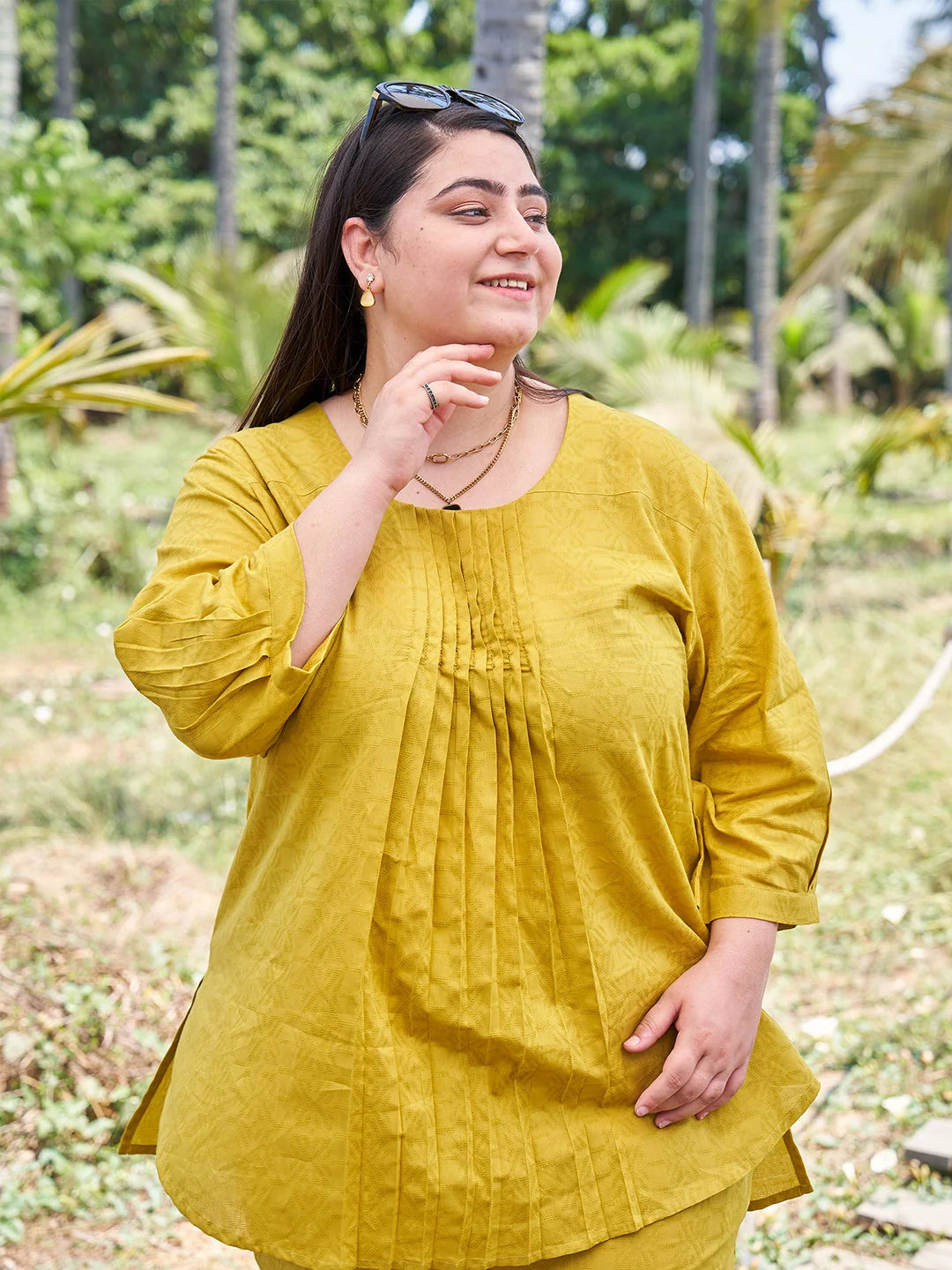 Liril Plus Size Pintuck Co ord Set for Women Online