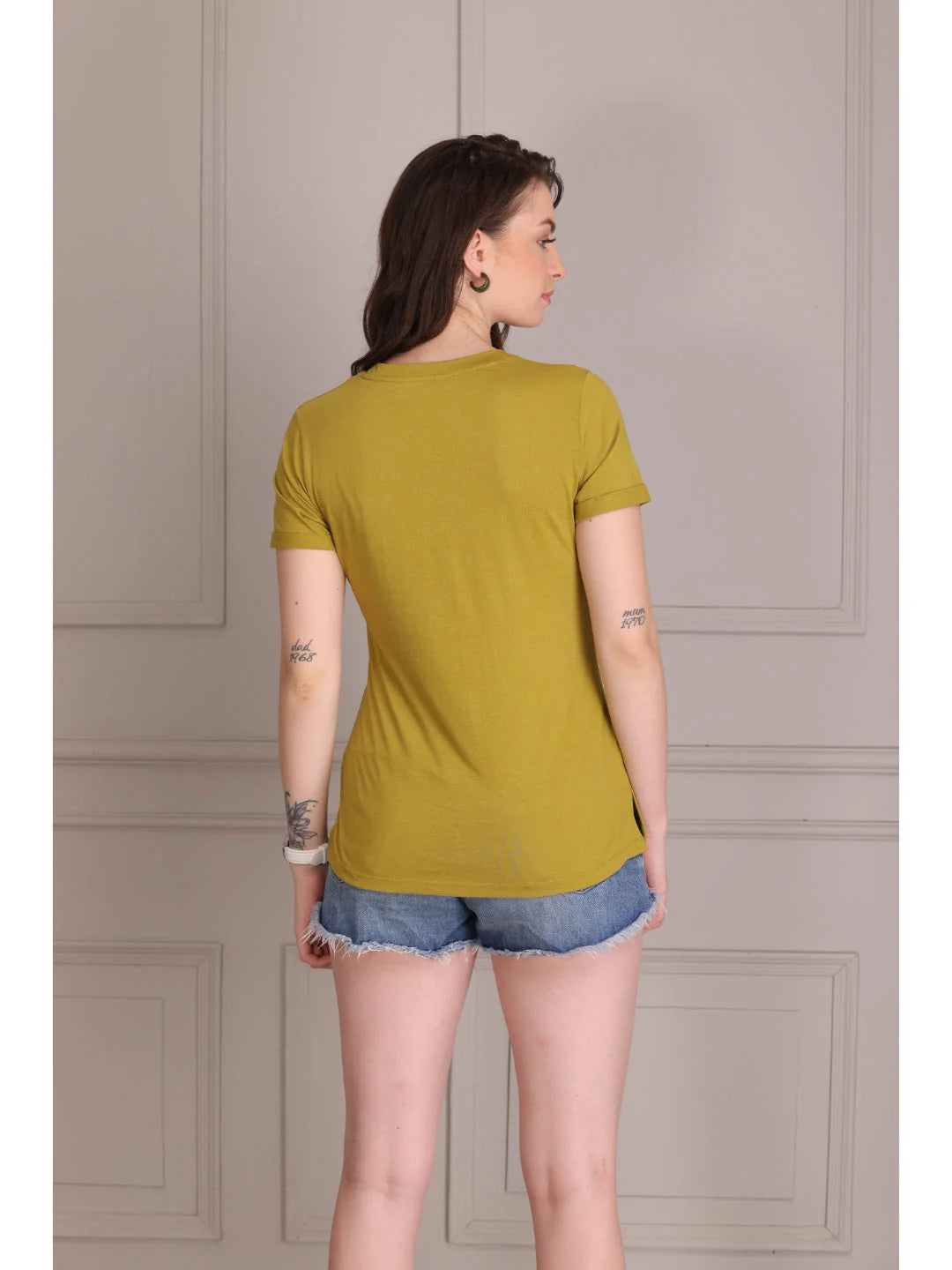 Liril plain t shirts for women back view 