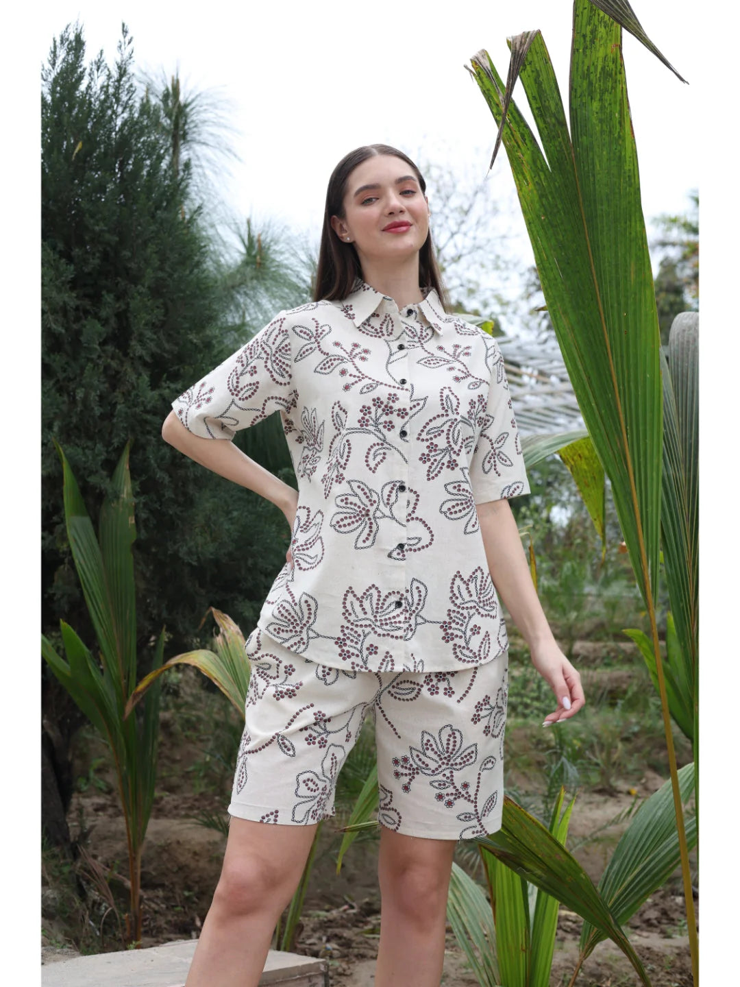 Navy Blue shorts co ord set India 