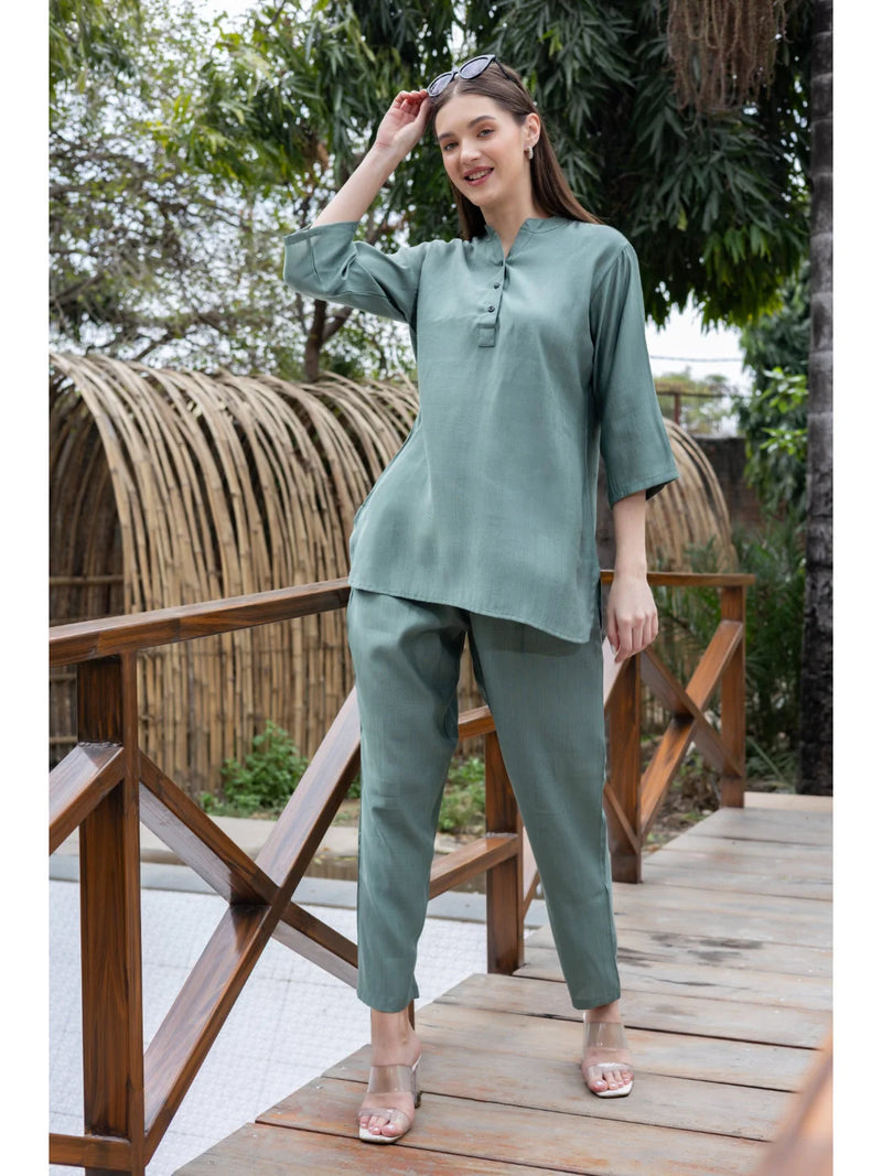 Olive Casual Co Ord Set Dresses online in India 