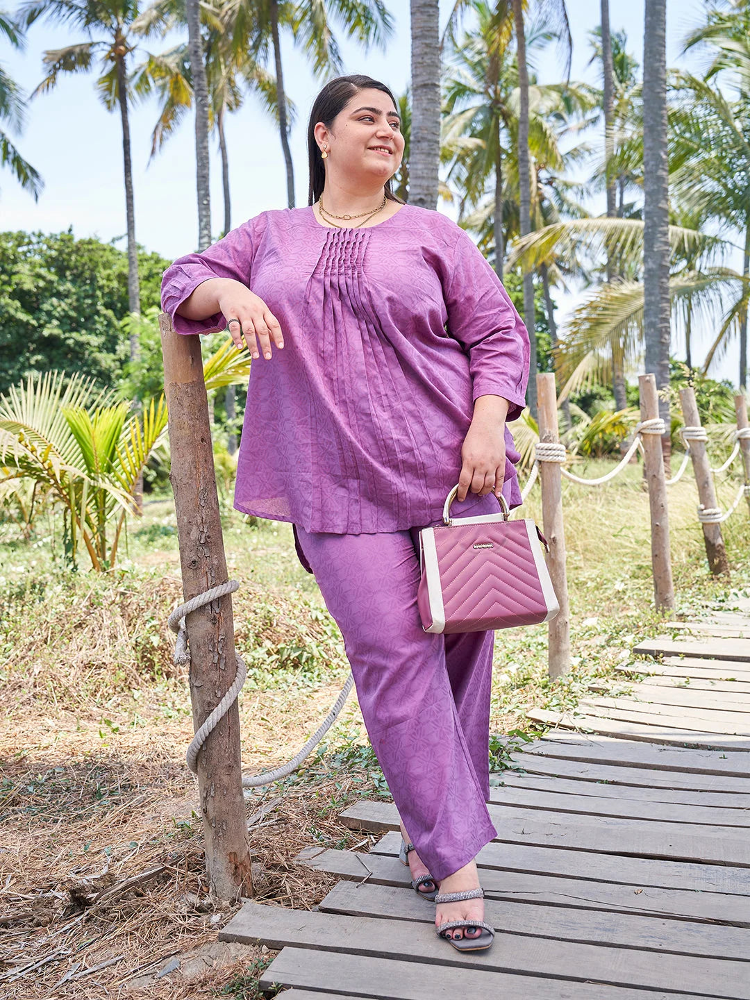 Onion Plus Size Pintuck Co ord Set for Women Stylish Look