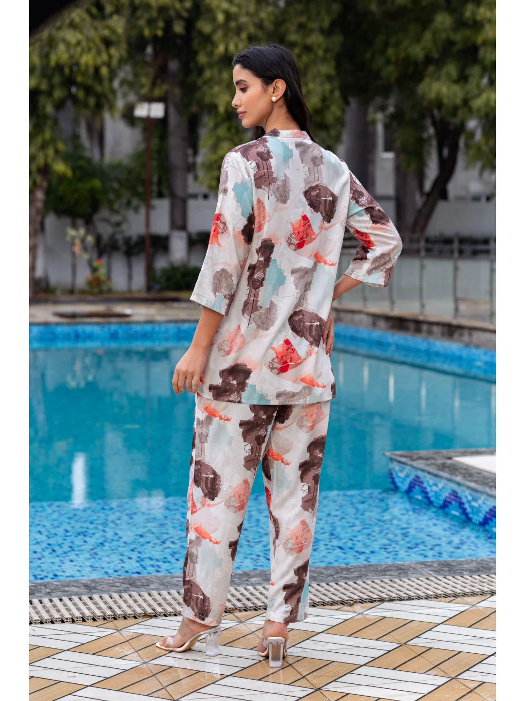 Orange co ord dress set online india