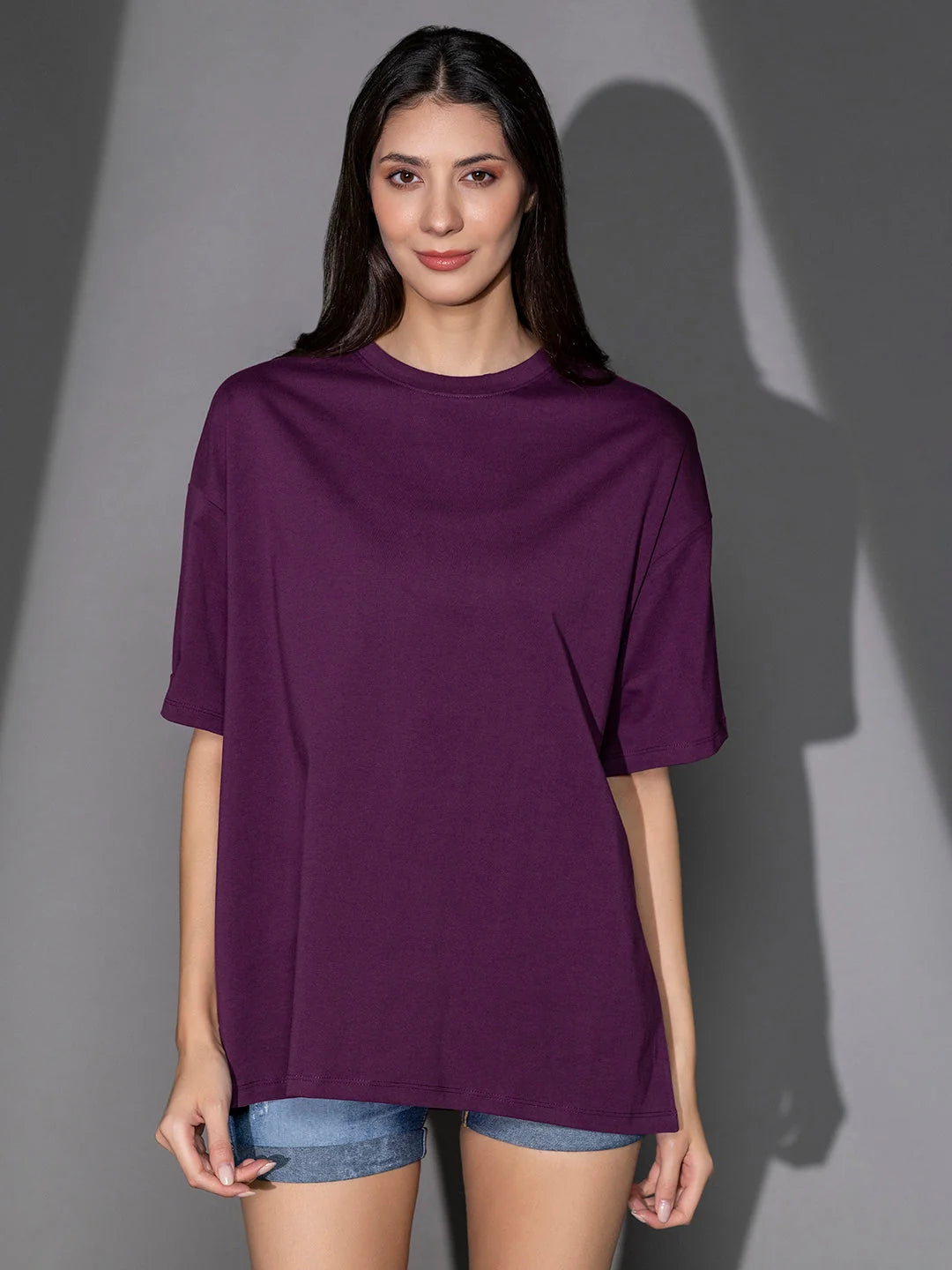 P. Wine  casual Oversized t shirt for women 