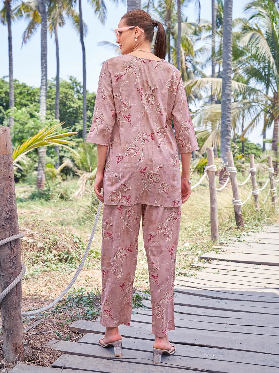 Pink.B Relaxed Co Ord Sets back view 