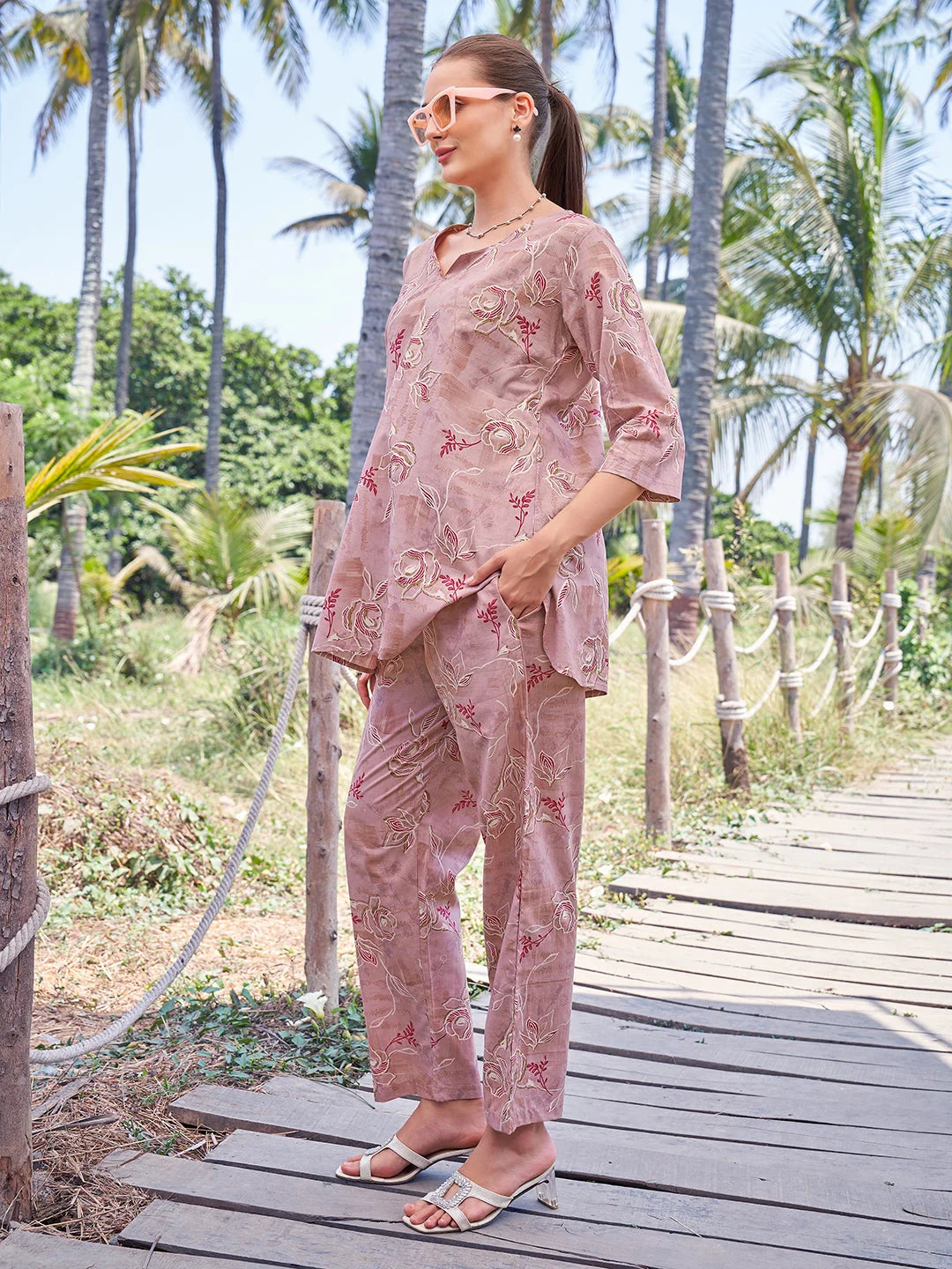 Pink.B Relaxed Co Ord Sets side view 