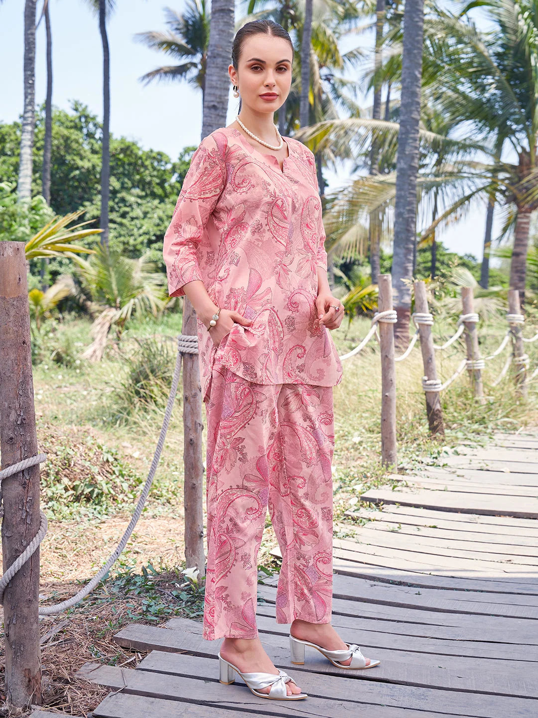 Pink Relaxed Co Ord Sets India 