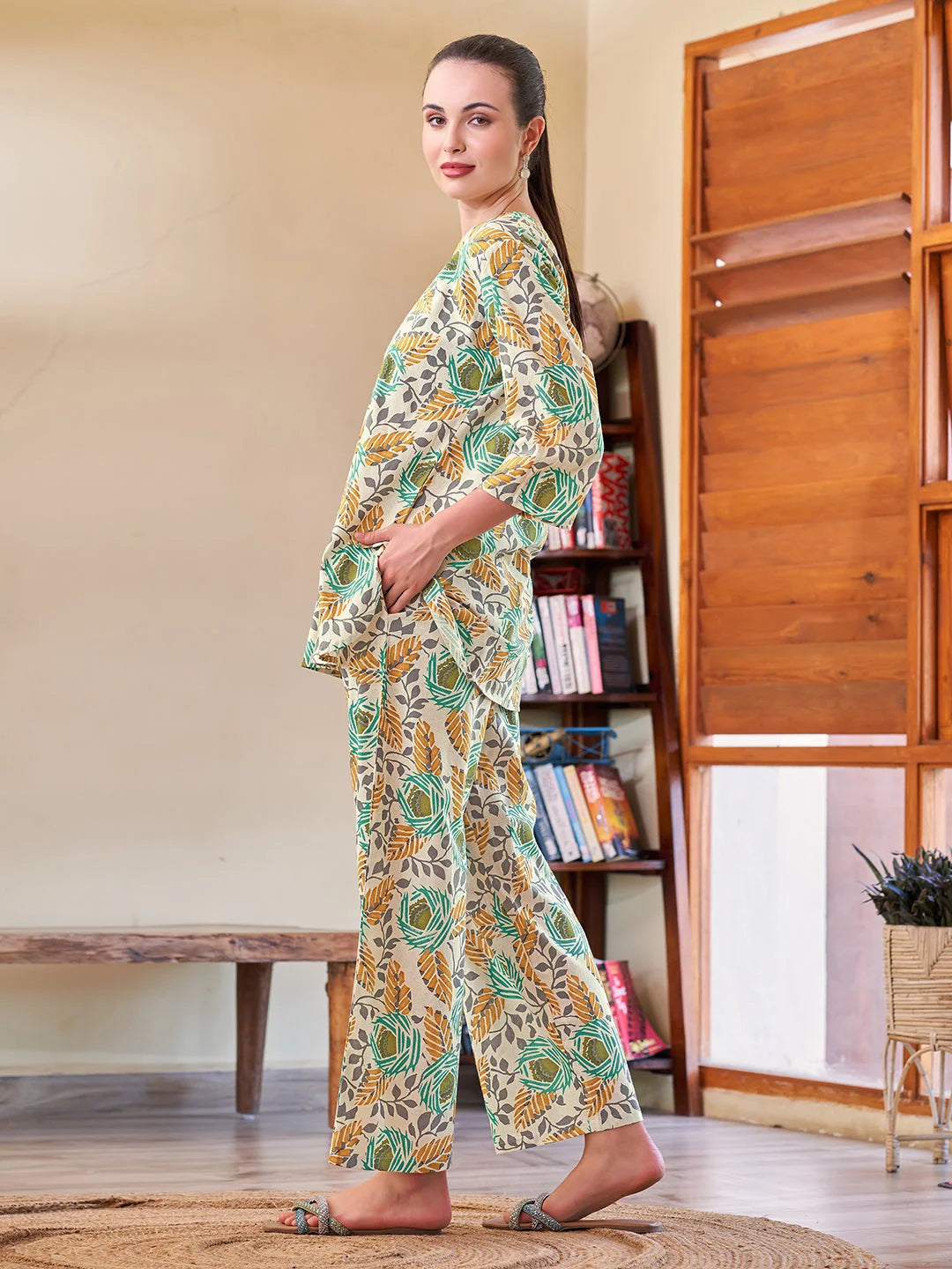 Rama Cotton V neck Co ord set online 