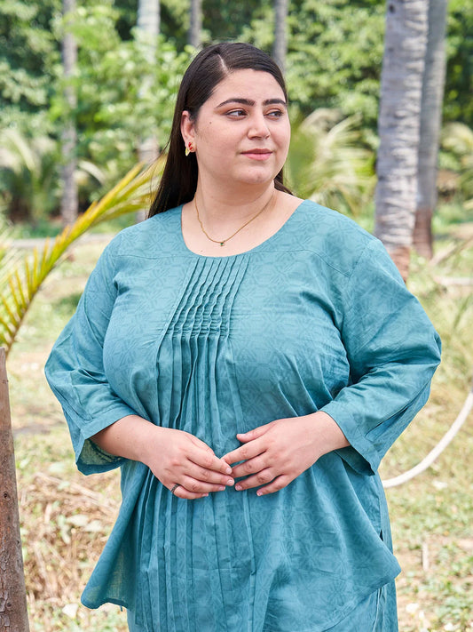 Rama Plus Size Pintuck Co ord Set for Women Online