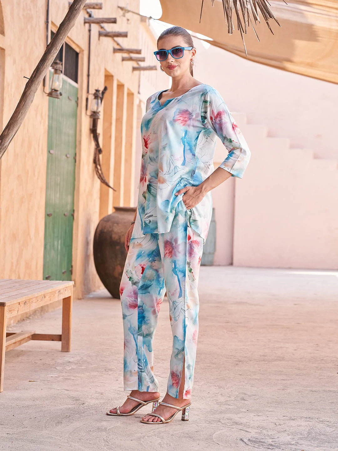 Rama Printed Co Ord Dress Sets for Women 