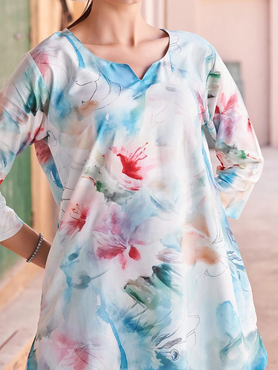 Rama Printed Co Ord Dress Sets for Women India closer view 