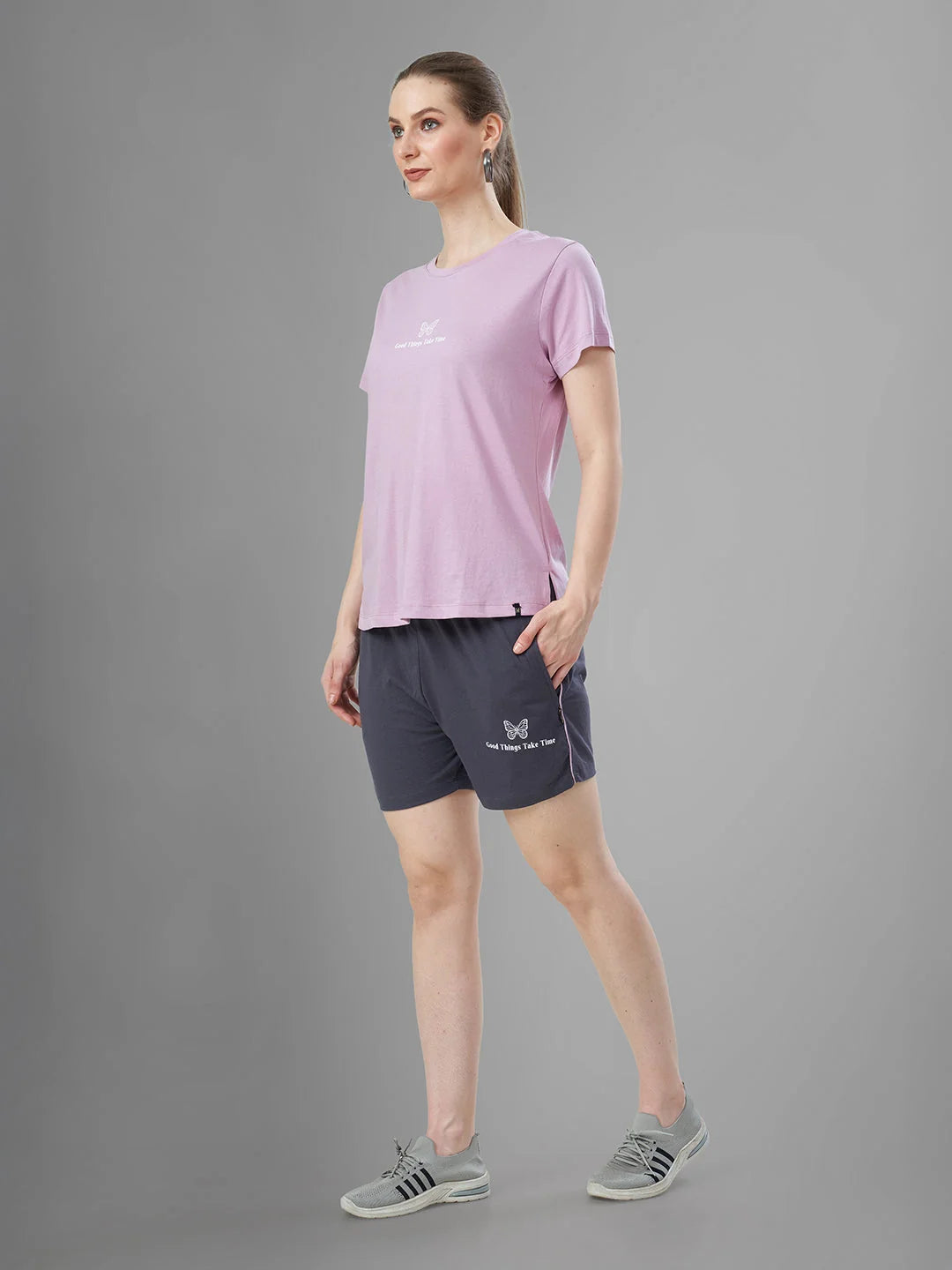 Rose Cotton Short Night Suit for Women Tittli
