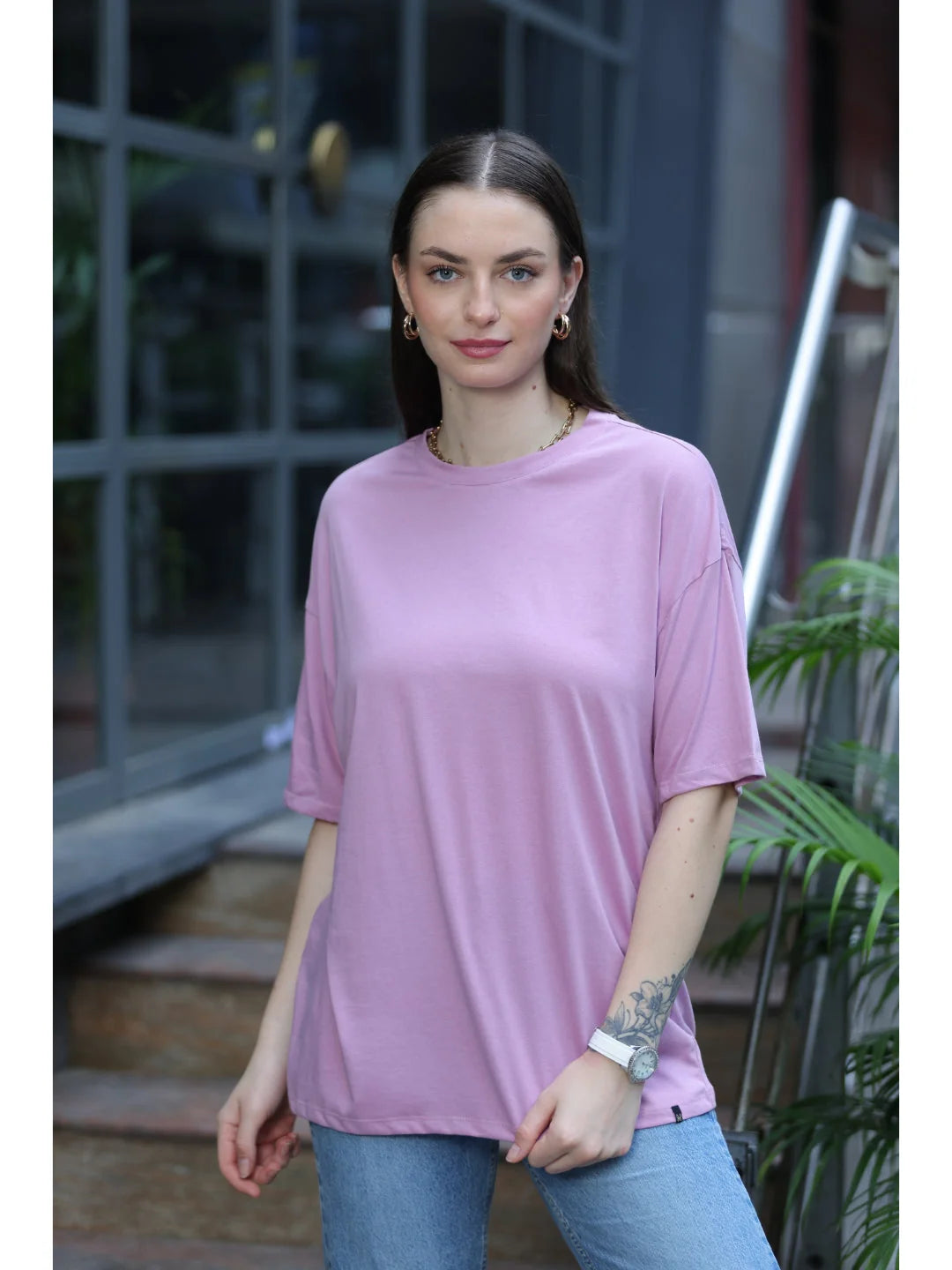 Rose Everyday wear oversized t shirt for women 