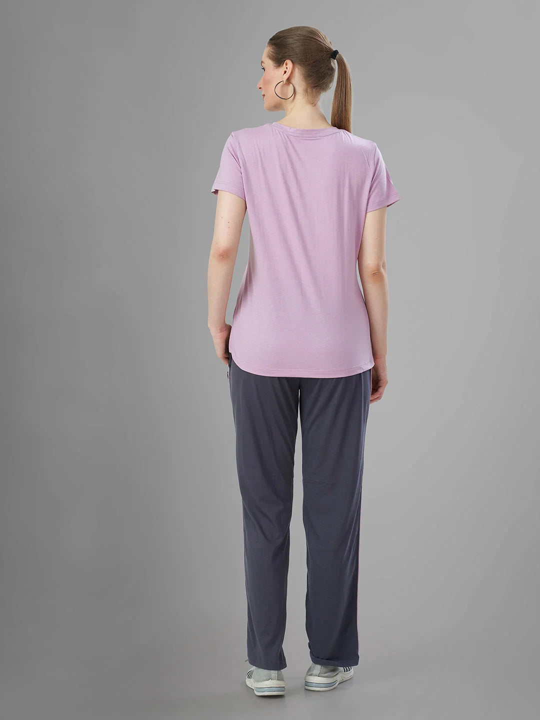 Rose Latest Cotton Night Suits for Women back view
