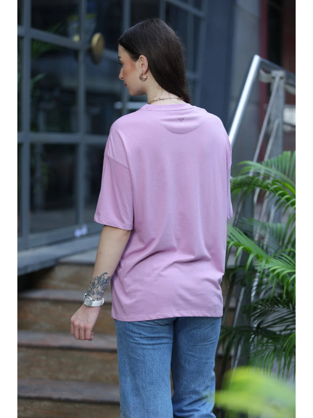 Rose Trendy oversized t shirt for women outfit 