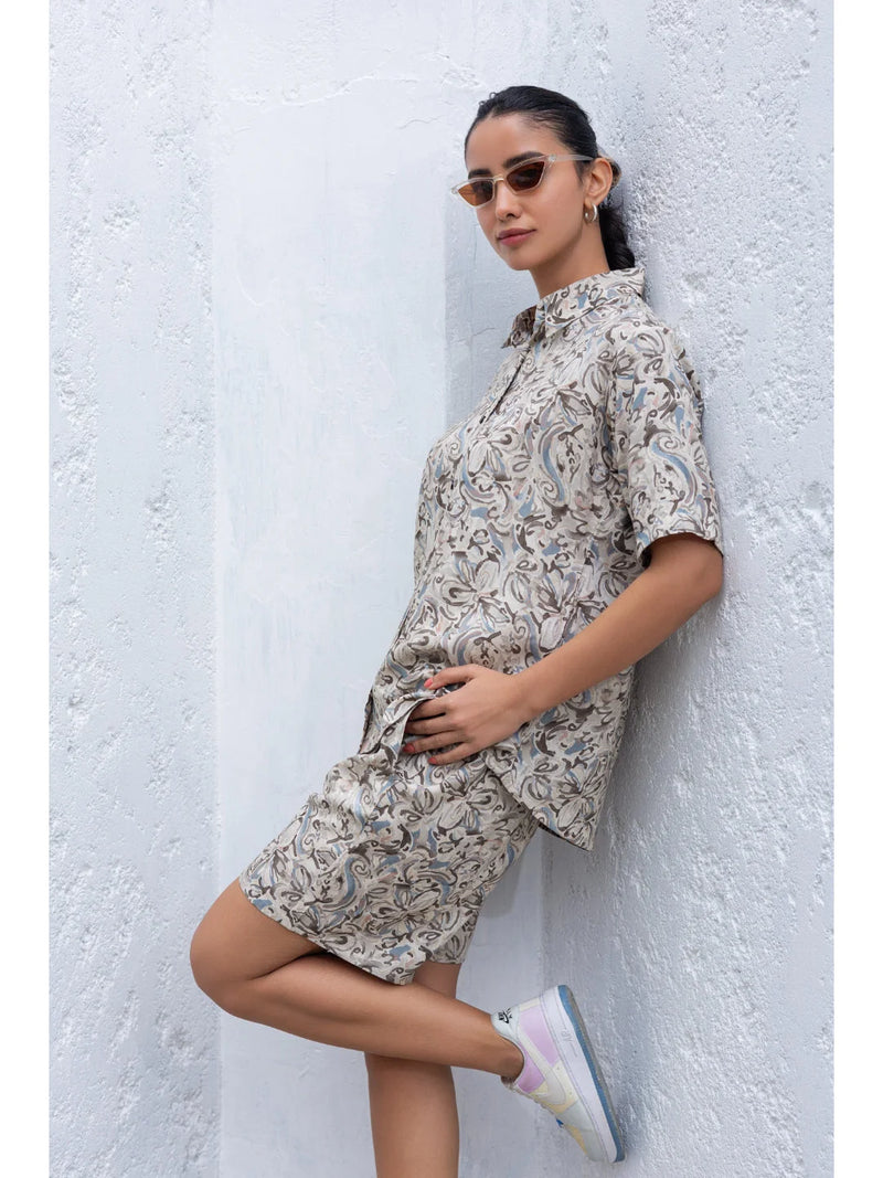 Skin night suit shorts set India 