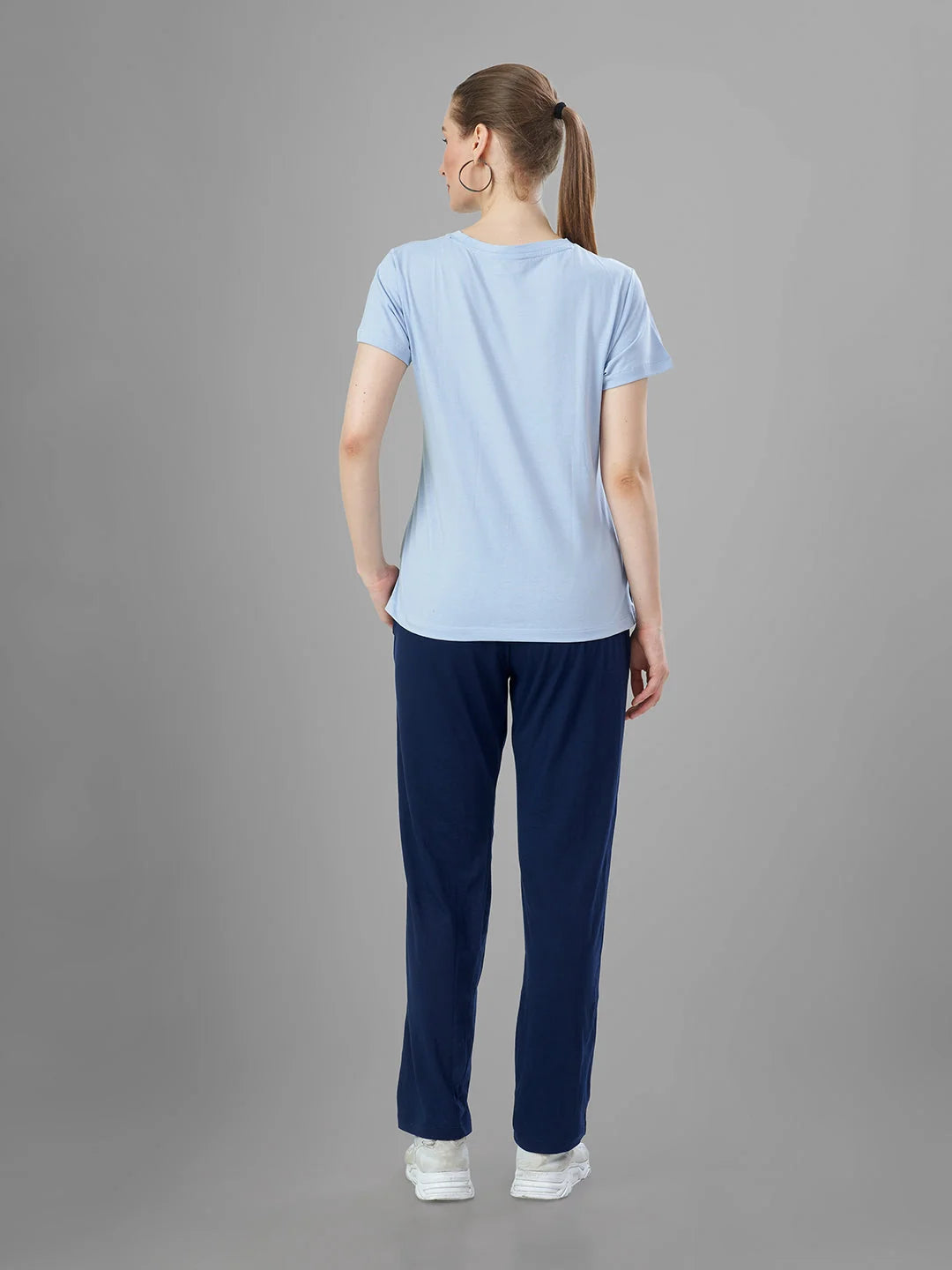 Sky Latest Cotton Night Suits for Women back view