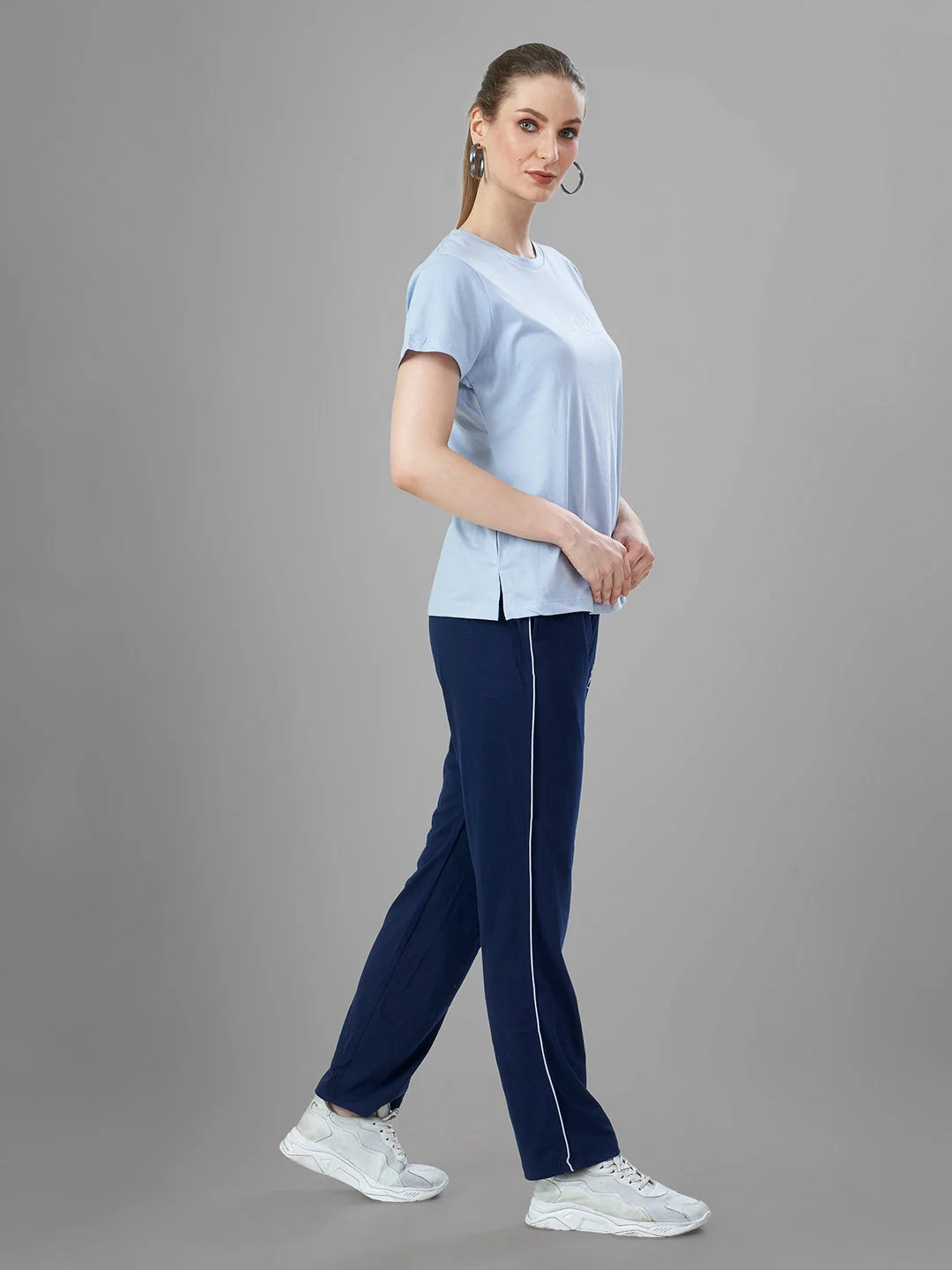 Sky Latest Cotton Night Suits for Women side view