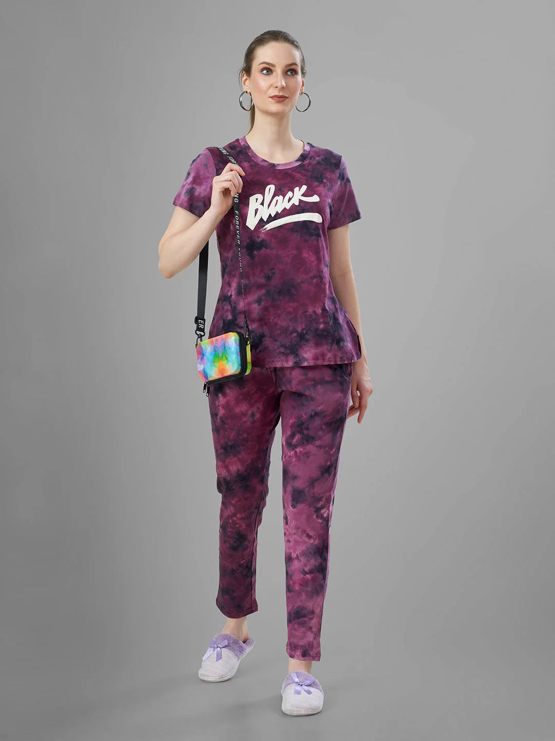 Wine night pajama suits for women Tittli 