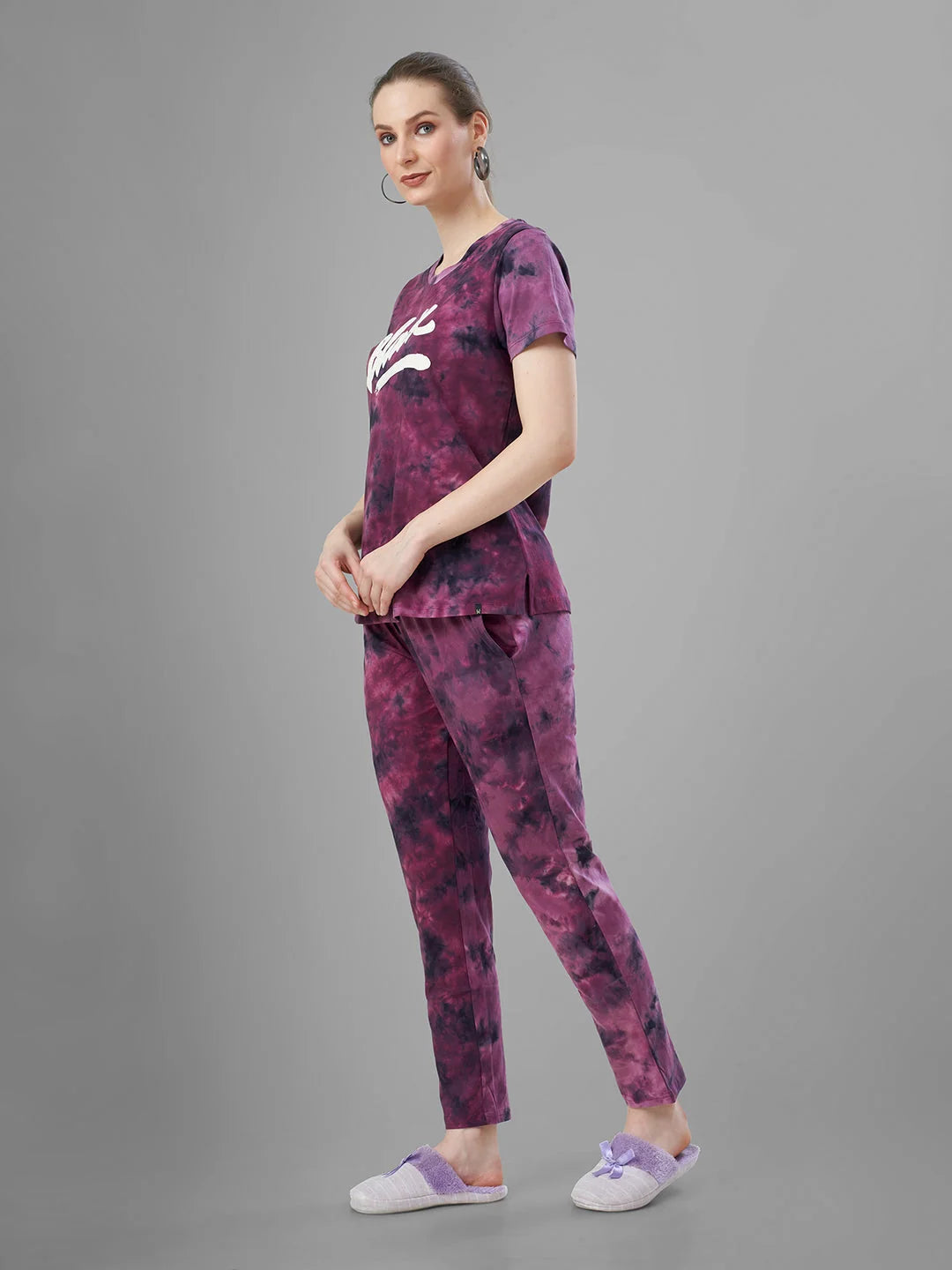 Wine night pajama suits for women online 