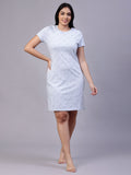 T-Shirt Dresses For Women (Sky Blue)