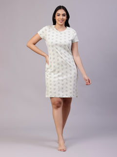 T-Shirt Dresses For Women (Pista)