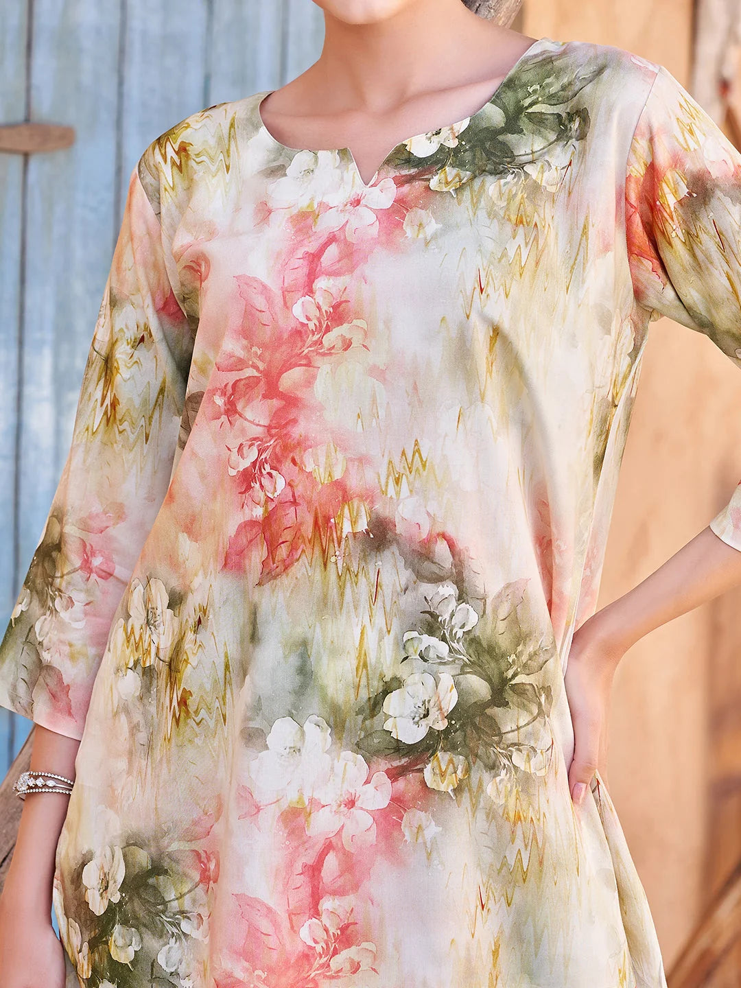 Yellow Floral Casual Co Ord Sets closer look 
