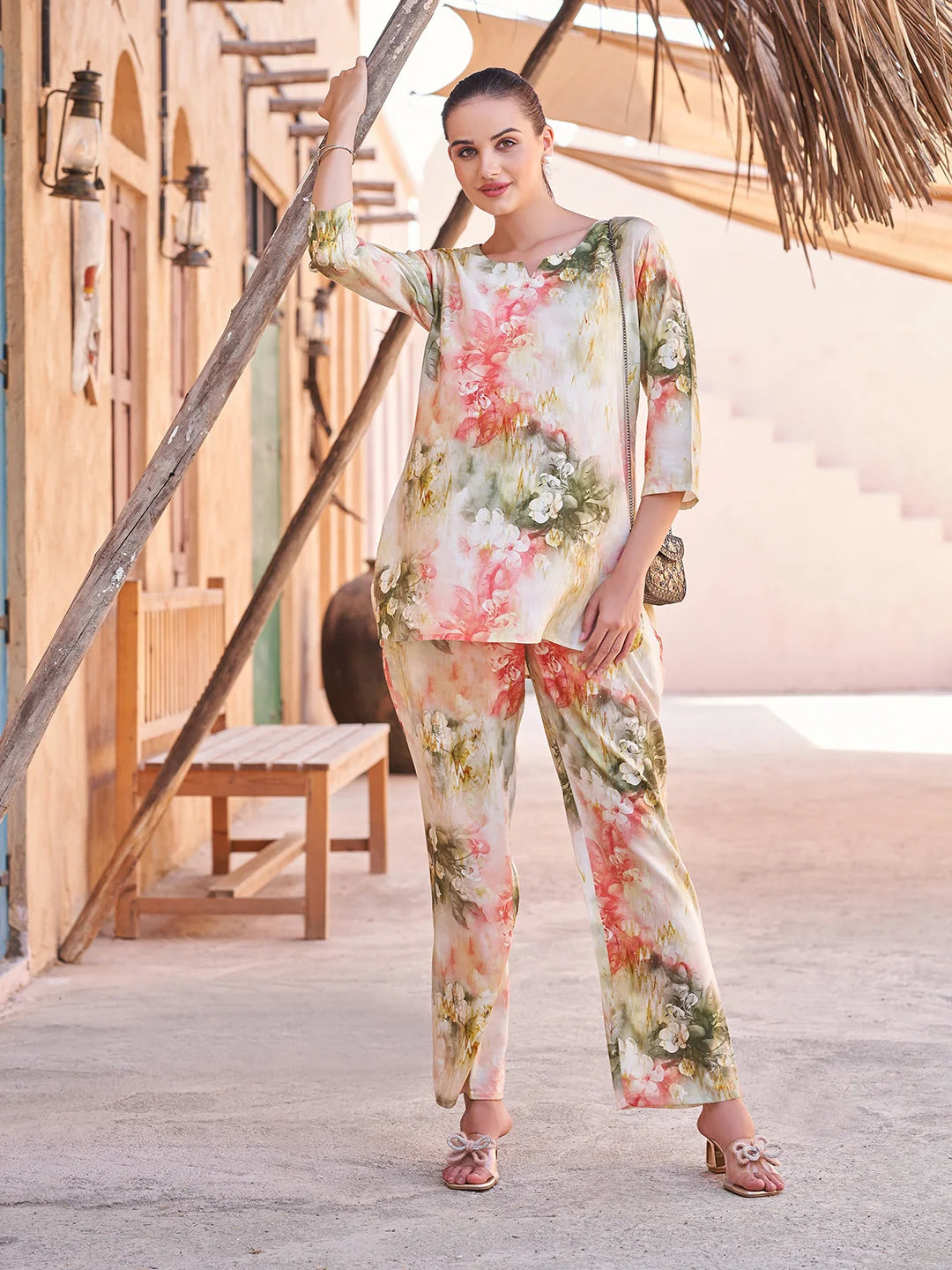 Yellow Floral Casual Co Ord Sets online India 