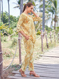 Floral Casual Co Ord Sets (Yellow)