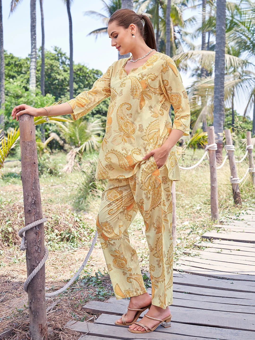 Yellow Relaxed Co Ord Sets online India 